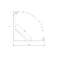  - Профиль угловой алюминиевый с экраном Elektrostandard LL-2-ALP008 4690389170485