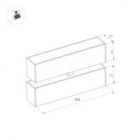  - Светильник MAG-FLAT-FOLD-25-S600-18W Warm3000 (BK, 100 deg, 24V) (Arlight, IP20 Металл, 5 лет)