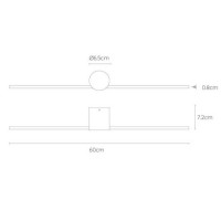  - Настенный светодиодный светильник Lucide Mizar 12201/60/30