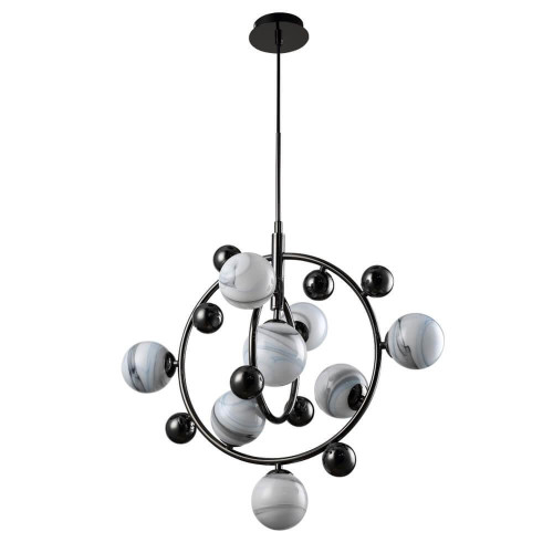 Подвесная люстра Crystal Lux Salvadore SP8V Black Chromium 