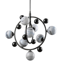  - Подвесная люстра Crystal Lux Salvadore SP8V Black Chromium