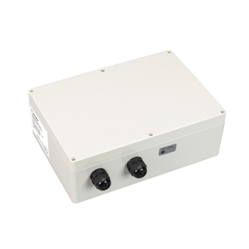 Блок аварийного питания ARJ-EMG-50-120W-1H-LiFePO4 (Arlight, IP65 Пластик, 3 года) Блок аварийного питания с гальванической развязкой для светильников и мощных светодиодов. Входное напряжение 220-240 VAC. Выходные параметры: 230-300 VDC, 250-345 mА, 120W. Встроенный PFC >0.95. Герметичный пластиковый корпус со встроенной аккумуляторной батареей LiFePO4 IP 65. Емкость батареи 12000 мА/ч, время работы от АКБ до 1 ч в зависимости от нагрузки. Габаритные размеры блока питания длина 263 мм, ширина 182 мм, высота 85мм. Гарантийный срок 3 года.