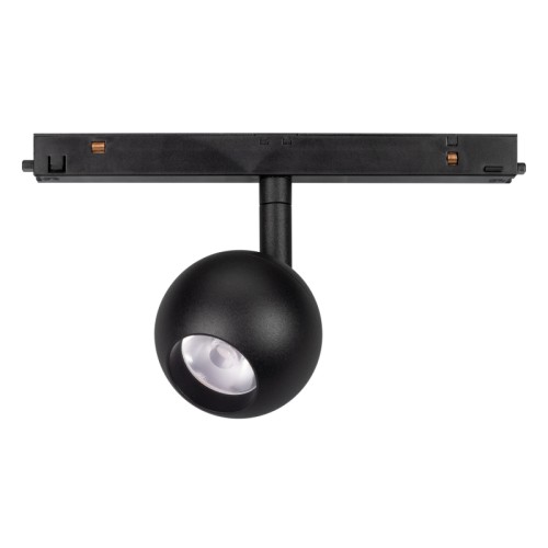 Светильник MAG-ORIENT-ORB-R60-10W Day4000 (BK, 35 deg, 48V) (Arlight, IP20 Металл, 5 лет) Светильник для магнитных треков MAG-ORIENT шириной 26 мм. Мощность 10 Вт, св. поток 900 лм, 90 лм/Вт, дневной 4000 K, CRI>90, угол 35°, напряжение питания 48 В. Черный круглый корпус из металл, степень защиты IP20. Размер светоизлучающего модуля: 65*59 мм. Монтаж на трек MAG-ORIENT. Пульсация 
