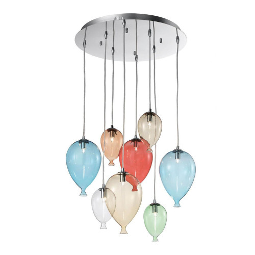 Подвесная люстра Ideal Lux Clown SP8 Color 100944 