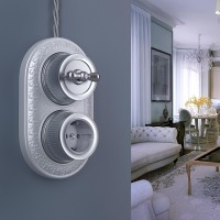  - Рамка Werkel Antik Runda на 2 поста жемчужный WL70-frame-02 4690389106521