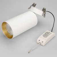  - Светильник SP-POLO-BUILT-R95-25W White5000 (WH-GD, 40 deg) (Arlight, IP20 Металл, 3 года)