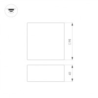  - Светильник DL-GRIGLIATO-S90x90-12W Day4000 (BK, 90 deg, 230) (Arlight, IP40 Металл, 3 года)