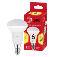  - Лампа светодиодная ЭРА E14 6W 2700K матовая ECO LED R50-6W-827-E14 Б0020633