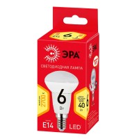  - Лампа светодиодная ЭРА E14 6W 2700K матовая ECO LED R50-6W-827-E14 Б0020633