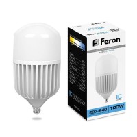 - Лампа светодиодная Feron E27-E40 100W 6400K Цилиндр Матовая LB-65 25827