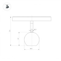  - Светильник MAG-ORIENT-ORB-R60-10W Warm3000 (BK, 35 deg, 48V) (Arlight, IP20 Металл, 5 лет)