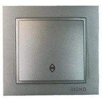  - Выключатель одноклавишный Mono Electric Despina IP20 10A 250V антрацит 102-242425-109