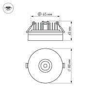  - Светильник LTD-80R-Crystal-Roll 2x3W Warm White (Arlight, IP40 Пластик, 3 года)