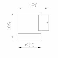  - Уличный настенный светодиодный светильник Lucide Basco-Led 14880/05/30