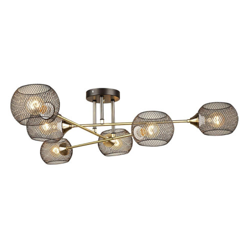 Потолочная люстра IMEX MD.4540-6-S BK+AB 