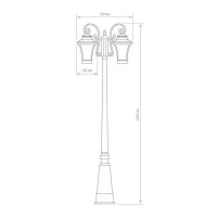 - Садово-парковый светильник Elektrostandard Libra F/2 венге 4690389064753
