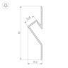 Профиль ARH-DECORE-S12-CAVE-F-2000 ANOD (Arlight, Алюминий) - Профиль ARH-DECORE-S12-CAVE-F-2000 ANOD (Arlight, Алюминий)