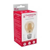  - Лампа светодиодная филаментная Thomson E27 9W 2400K груша прозрачная TH-B2111