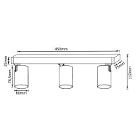  - Спот Crystal Lux CLT 017CW3 L450 BL