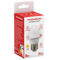  - Лампа светодиодная Thomson E27 8W 3000K шар матовая TH-B2039