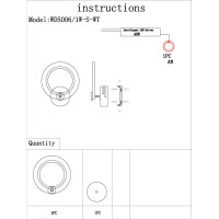 - Бра Wedo Light Lejni WD5006/1W-S-WT