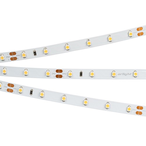 Лента RT 2-5000 24V Day5000 (3528, 300 LED, CRI98) (Arlight, 4.8 Вт/м, IP20) Гибкая лента CRI98, светодиоды smd 3528, 60шт/м (300шт на 5м), белая плата 8мм, скотч 3М. Цвет БЕЛЫЙ ДНЕВНОЙ 4800-5200K. Питание 24V, мощность 4.8 Вт/м (24 Вт на 5м), угол 120°, очень высокая цветопередача CRI=95..98. Размеры 5000х8x1.8мм. Мин.отрезок 100мм, 6 шт светодиодов. Пакет 5м. Цена за 1м.
