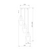 Подвесная люстра Eurosvet Prism 50236/3 янтарный - Подвесная люстра Eurosvet Prism 50236/3 янтарный