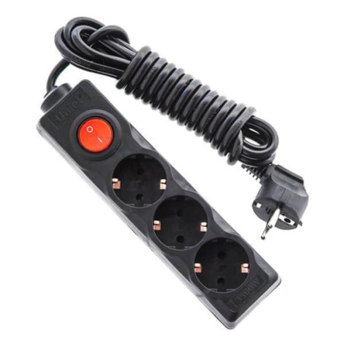 Удлинитель Uniel 2гн х 3м с/з Standard S-GCD3-3B Black UL-00003608 