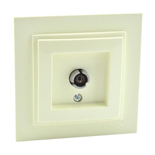 Розетка TV концевая Mono Electric Despina экран крем 102-170005-138 