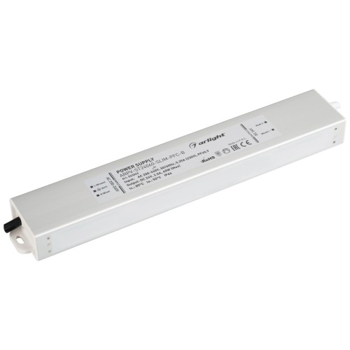 Блок питания ARPV-ST24060-SLIM-PFC-B (24V, 2.5A, 60W) (Arlight, IP67 Металл, 3 года) 