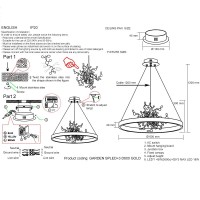  - Подвесная люстра Crystal Lux GARDEN SPLED+3 D600 GOLD