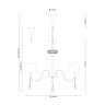 Подвесная люстра Lucia Tucci Pelle Bianca 119.5 - Подвесная люстра Lucia Tucci Pelle Bianca 119.5