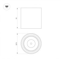  - Светильник SP-SALT-R75-8W Day4000 (BK, 40 deg, 230V) (Arlight, IP44 Металл, 5 лет)