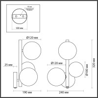  - Бра Odeon Light Tovi 4818/3W
