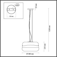  - Подвесной светильник Odeon Light Apile 4813/1A