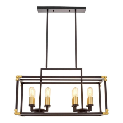 Подвесная люстра Lumina Deco Waldorf LDP 1140-8 BK+MD 
