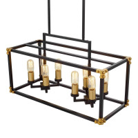  - Подвесная люстра Lumina Deco Waldorf LDP 1140-8 BK+MD