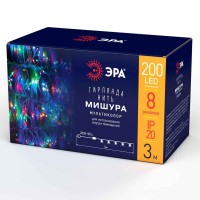  - Светодиодная гирлянда ЭРА мишура 220V мультиколор ENIN - WM Б0047972