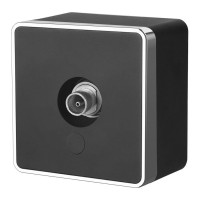 ТВ-розетка оконечная Werkel Gallant черный/хром WL15-21-01 4690389130328