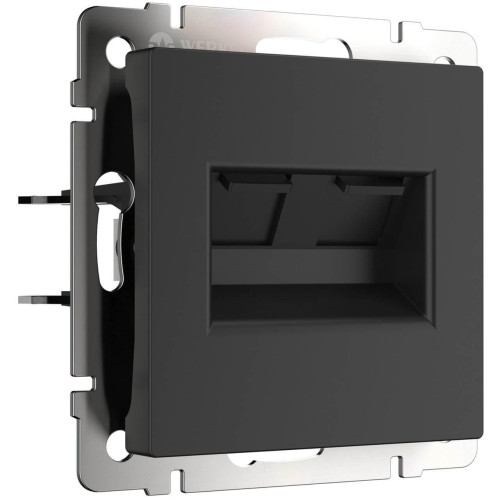 Розетка Werkel двойная Ethernet RJ-45 черный матовый W1182208 4690389157004 