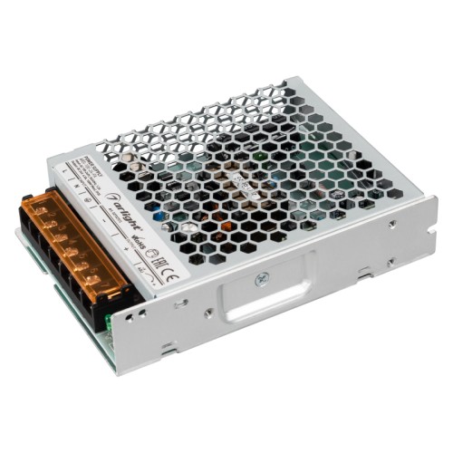 Блок питания ARS-100-24-FA (24V, 4.5A, 108W) (Arlight, IP20 Сетка, 3 года) Источник напряжения с гальванической развязкой для светодиодных изделий. Входное напряжение 100-240 VAC. Выходные параметры: 24 В, 4,5 А, 108 Вт. Встроенный PFC >0,5. Негерметичный алюминиевый сетчатый корпус IP 20. Габаритные размеры длина 134 мм, ширина 97 мм, высота 30 мм. Гарантийный срок 3 года.