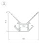 Профиль ARH-DECORE-S12-EXT-2000 ANOD внешний (Arlight, Алюминий) - Профиль ARH-DECORE-S12-EXT-2000 ANOD внешний (Arlight, Алюминий)