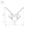 Профиль ARH-DECORE-S12-EXT-2000 ANOD внешний (Arlight, Алюминий) - Профиль ARH-DECORE-S12-EXT-2000 ANOD внешний (Arlight, Алюминий)