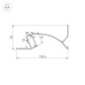 Профиль с экраном ALM-ARC-SIDE-2000 ANOD+FROST (Arlight, Алюминий) - Профиль с экраном ALM-ARC-SIDE-2000 ANOD+FROST (Arlight, Алюминий)