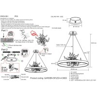  - Подвесная люстра Crystal Lux GARDEN SPLED+4 D800 CHROME
