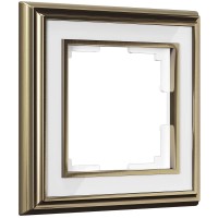  - Рамка Werkel Palacio на 1 пост бронза/белый WL17-Frame-01 4690389103551