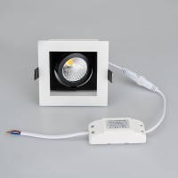  - Светильник CL-SNODO-LUM-S102x102-9W Warm3000 (WH-BK, 38 deg) (Arlight, IP20 Металл, 3 года)