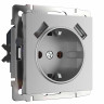 Розетка Werkel с заземлением, шторками и USBх2 серебряная W1171506 4690389156458 - Розетка Werkel с заземлением, шторками и USBх2 серебряная W1171506 4690389156458