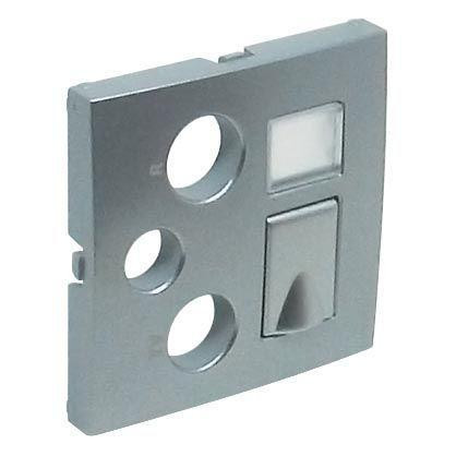 Лицевая панель Efapel Logus 90 розеток R-TV-SAT-RJ45/R-TV-SAT-RJ45-SC алюминий 90770 TAL 