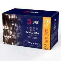  - Светодиодная гирлянда ЭРА мишура 220V теплый белый ENIN - GW Б0047970